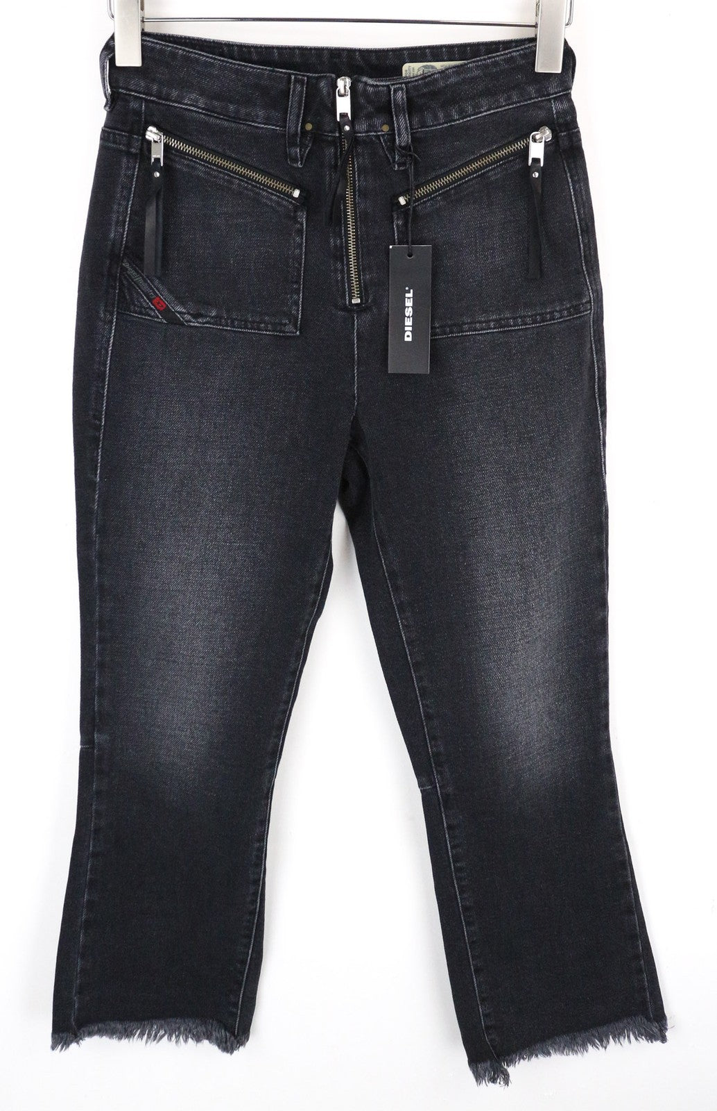 DIESEL D-Earlie 080AP Women's High Waist W26 L30 Stretch Slim Grey Jeans