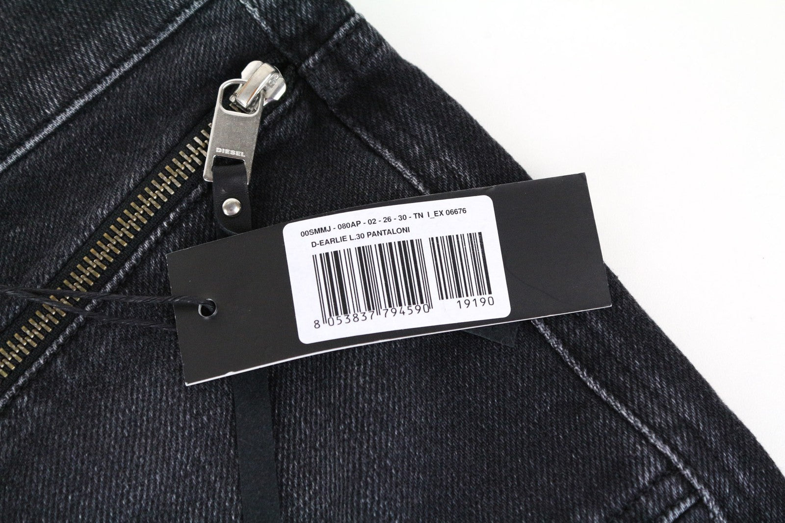 DIESEL D-Earlie 080AP Women's High Waist W26 L30 Stretch Slim Grey Jeans