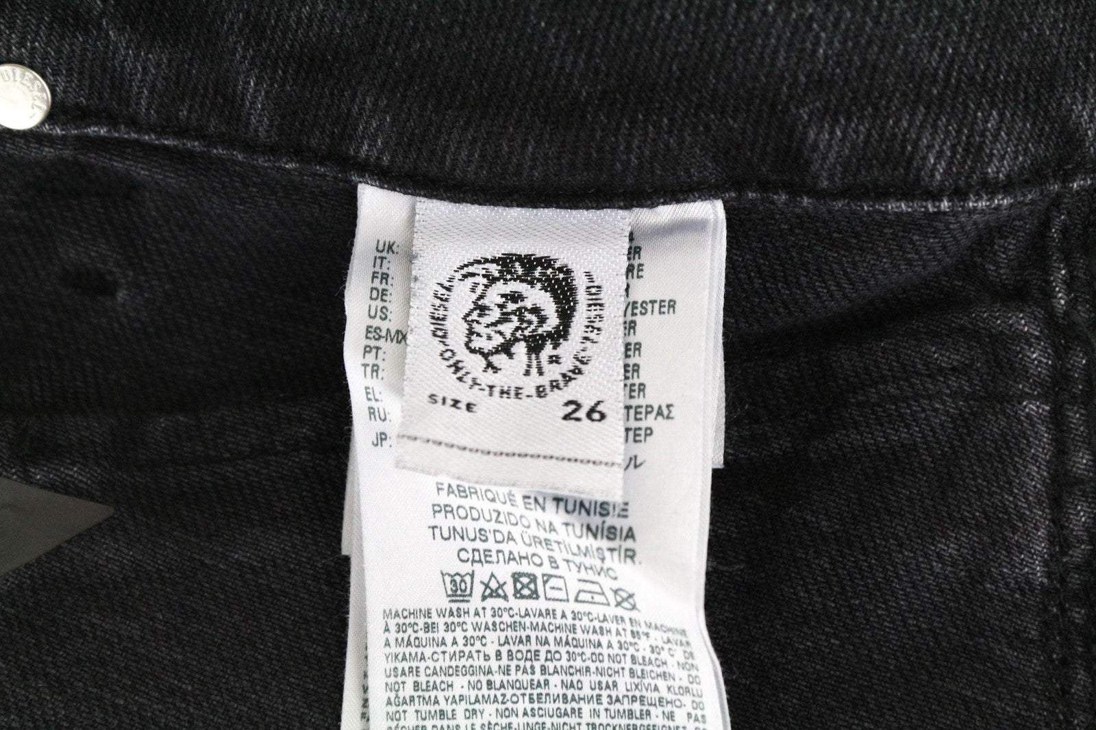 DIESEL D-Earlie 080AP Women's High Waist W26 L30 Stretch Slim Grey Jeans