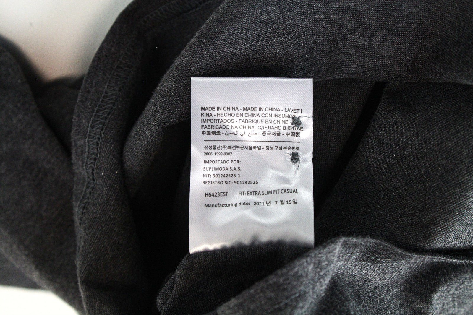 SUITSUPPLY vyriški polo marškinėliai 37/38 pilki, ploni, grynos medvilnės, ilgomis rankovėmis 