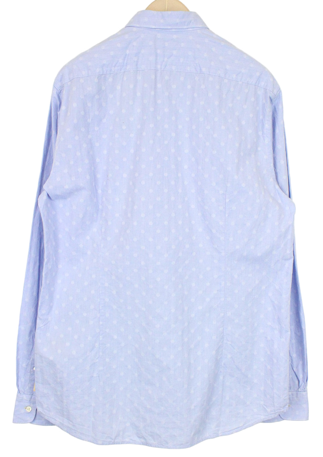 SCOTCH &amp; SODA Ams Couture vyriški mėlyni marškinėliai, 2XL dydžio, medvilniniai taškeliai, ploni 