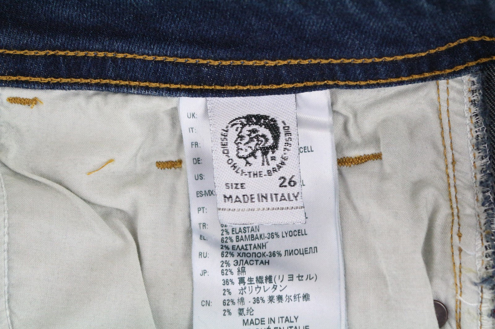 DIESEL Thommer 083AD vyriški vidutinio mėlynumo ploni džinsai su užtrauktuku ir tampriu kirpimu, W29 L32 