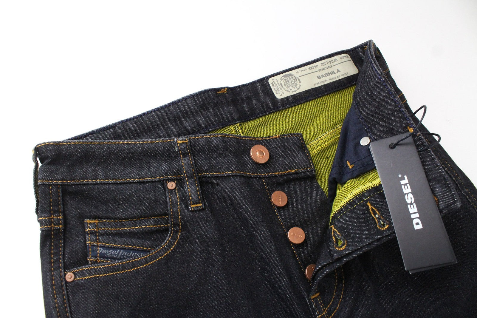 DIESEL Babhila 084XK Women's Blue Slim Stretch Cotton Jeans W24 L32