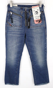 DIESEL D-Earlie 089AR Women's Slim Fit Jeans W26/L32 Mid Blue Stretch