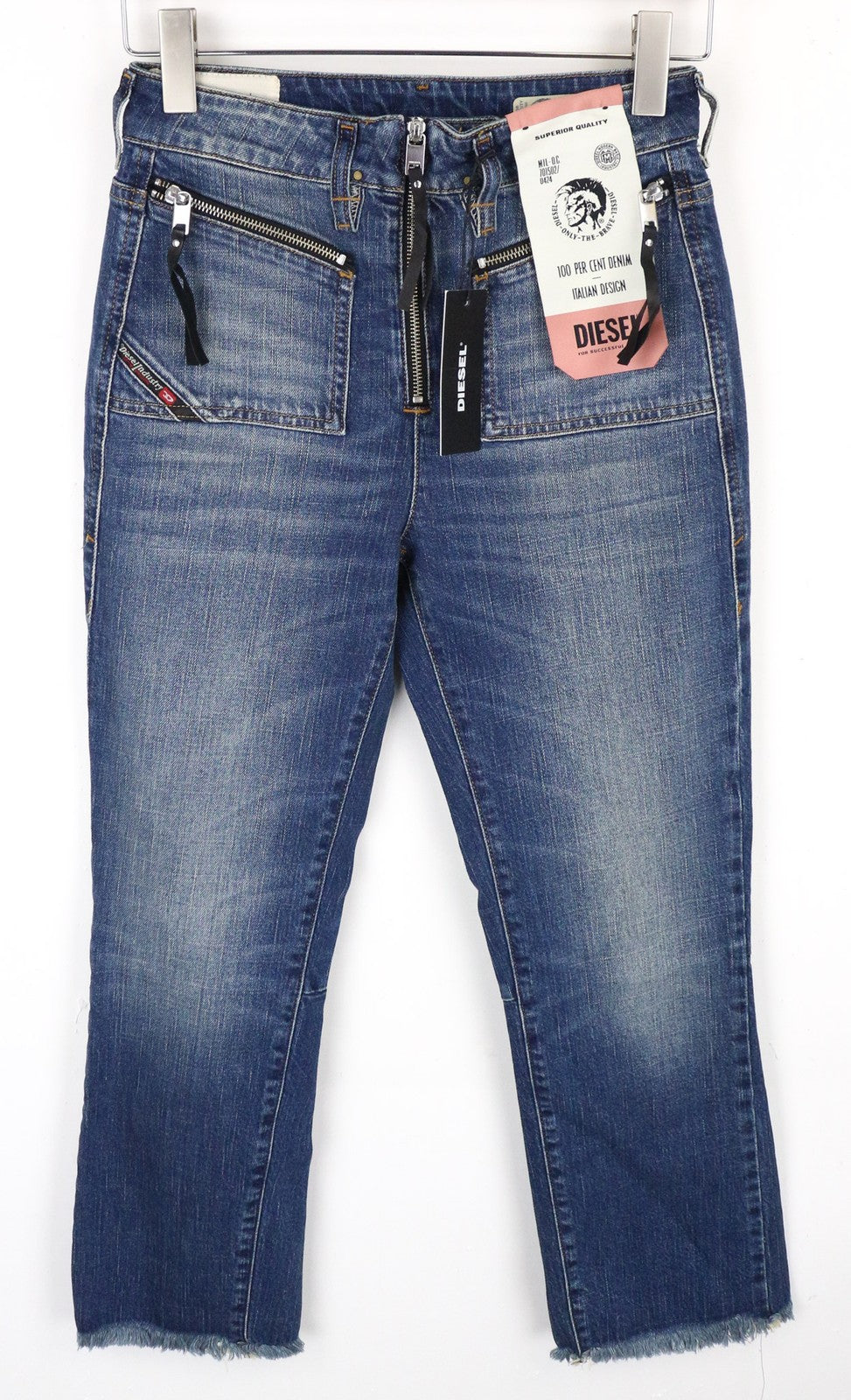 DIESEL D-Earlie 089AR Women's Slim Fit Jeans W26/L32 Mid Blue Stretch