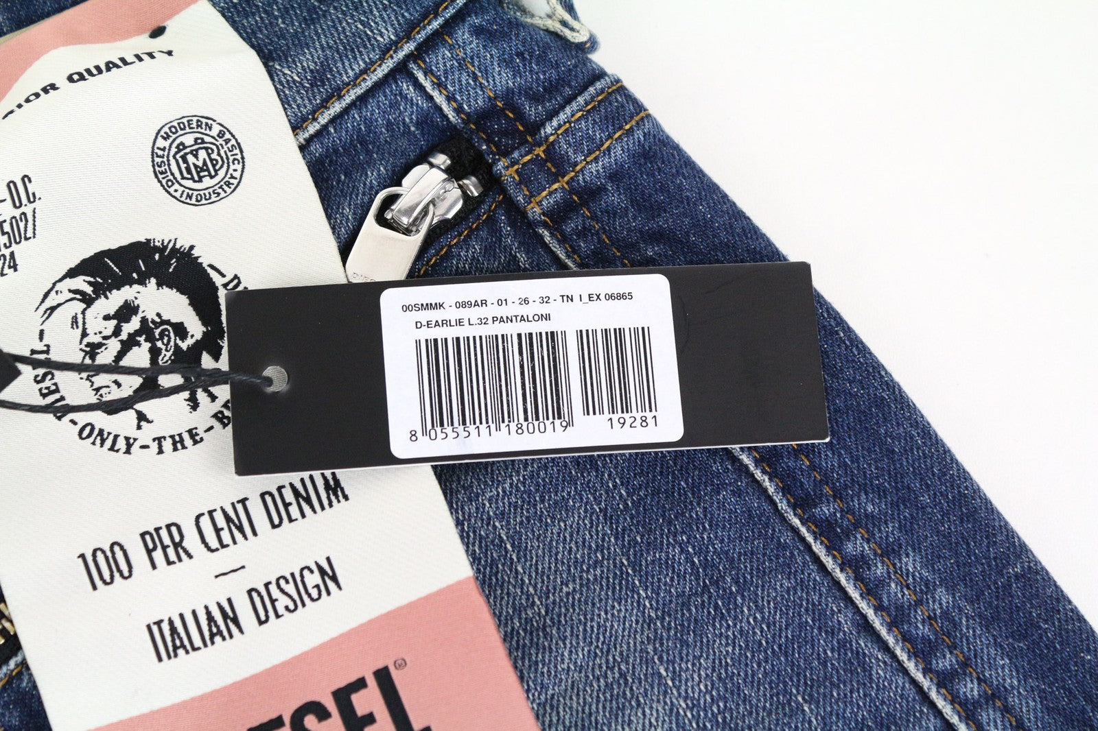 DIESEL D-Earlie 089AR Women's Slim Fit Jeans W26/L32 Mid Blue Stretch