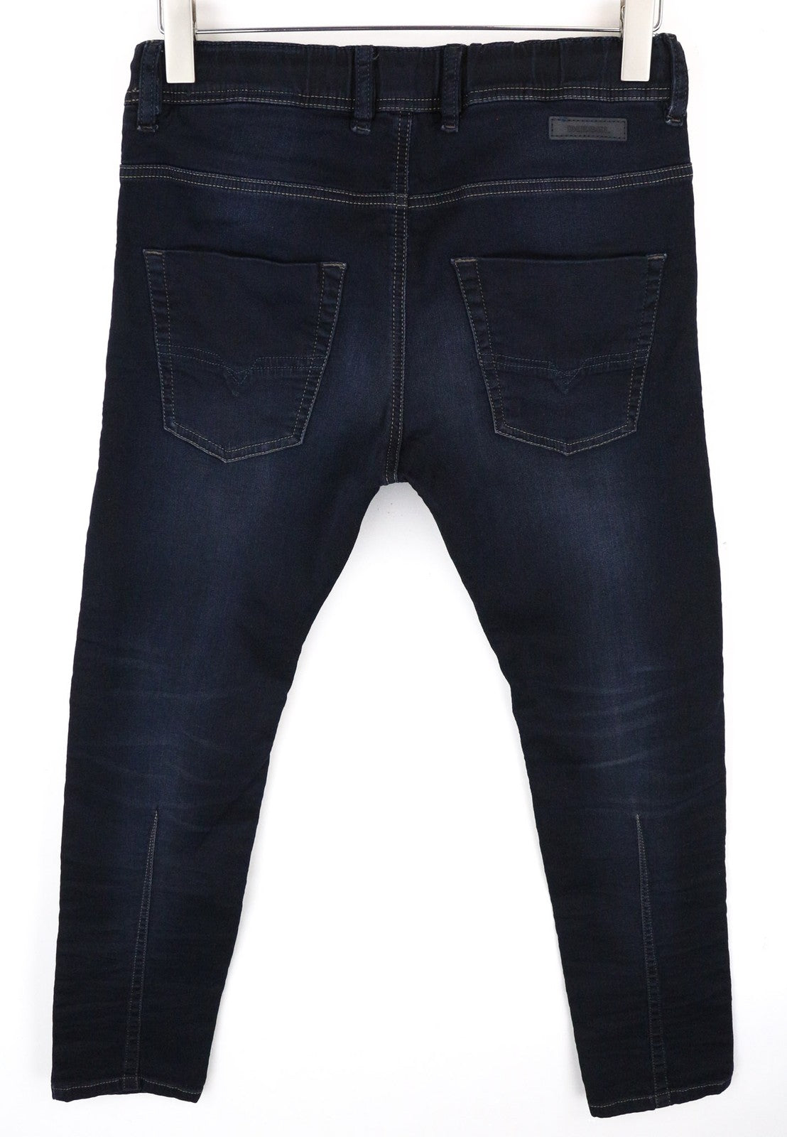 DIESEL Krooley-NE 0686F vyriški sportiniai džinsai joggingui W26 mėlyni ploni morkų rašto 