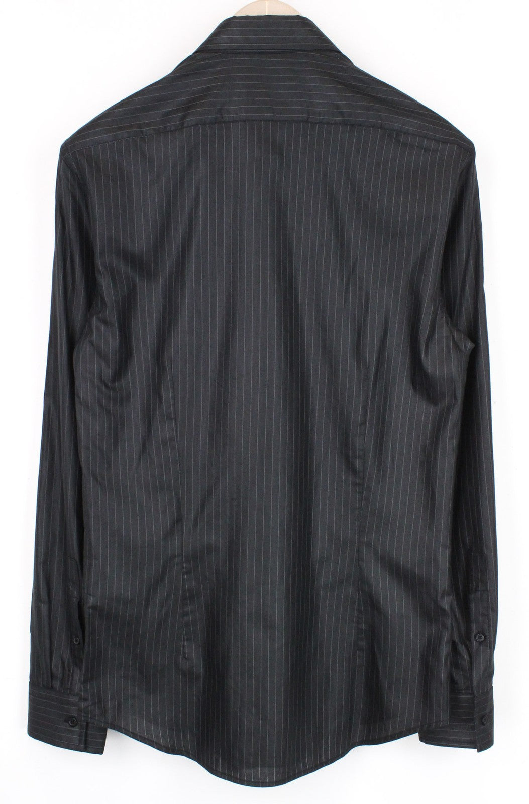 RICHMOND vyriški marškiniai su sagomis, 46, tamsiai pilki, ilgomis rankovėmis, medvilnės mišinio audinys 