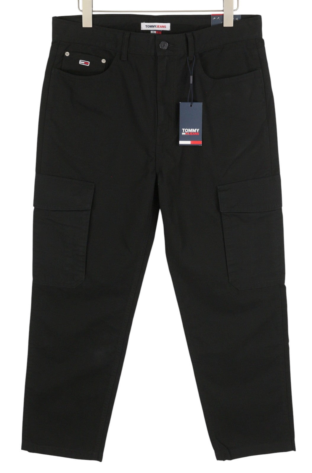 TOMMY HILFIGER Skater Carpenter vyriškos kelnės W33/L32 juodos krovininės, įprastos, RRP 139 € 