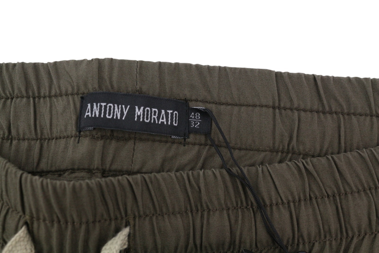 ANTONY MORATO vyriškos kelnės W32, žalios, tamsiai žalios, su tampria raišteliu, siaurėjančiu kirpimu 