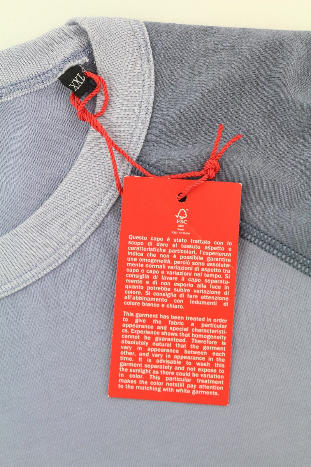 DIESEL T-Juslan-LS vyriški marškinėliai, 2XL, mėlyni, ilgomis rankovėmis, apvalios iškirptės, tamprūs trikotažiniai marškinėliai 