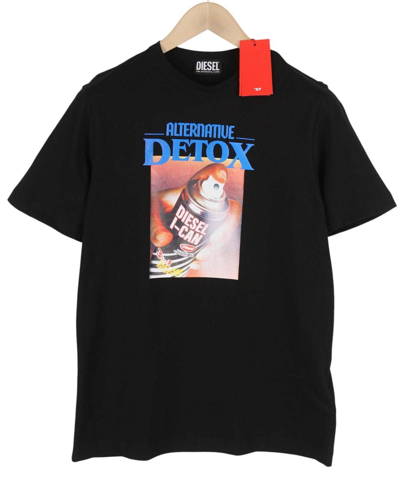 DIESEL T-Just-G4 vyriški marškinėliai XS, juodi, trumpomis rankovėmis, apvalia kaklo iškirpte, tamprūs trikotažiniai marškinėliai 