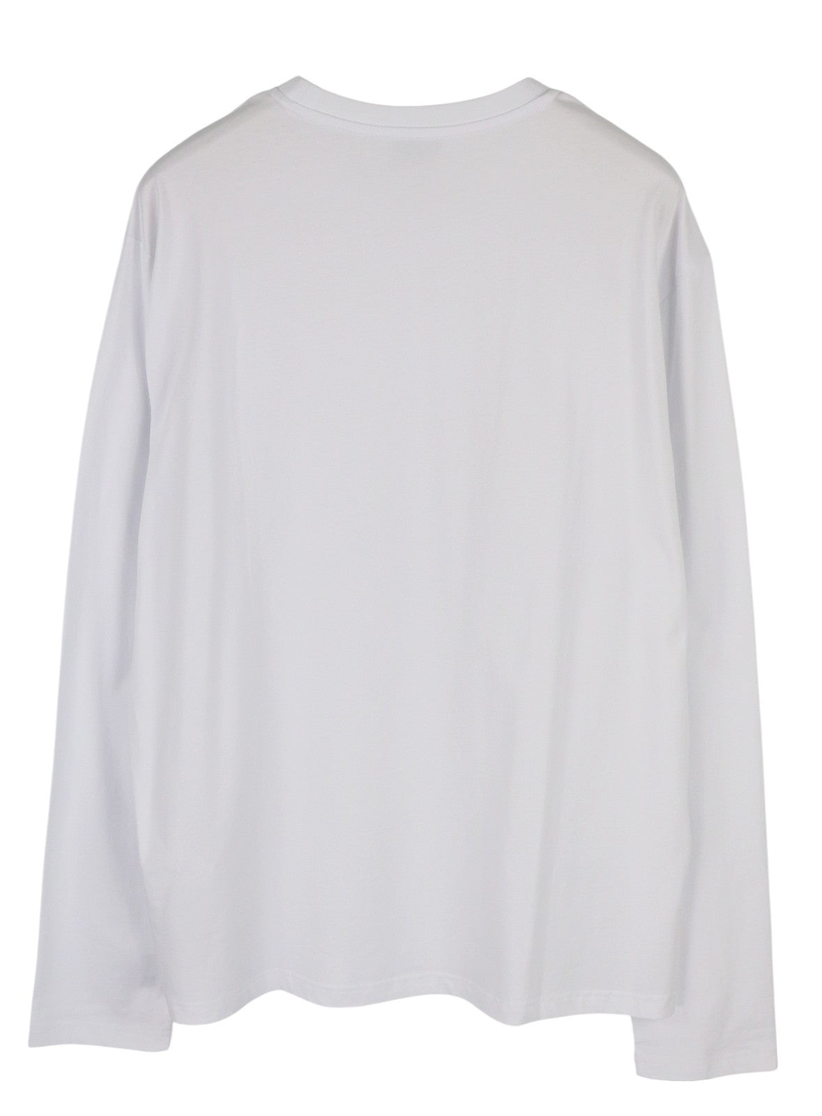 DIESEL T-Diegor-Ls-Microdiv vyriški marškinėliai su baltomis ilgomis rankovėmis, apvalia kaklo iškirpte, trikotažiniai 