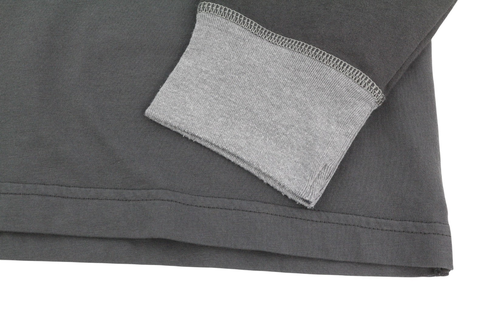 DIESEL T-Juslan-LS vyriški marškinėliai M pilki ilgomis rankovėmis apvalios apykaklės trikotažo tamprūs audinys 