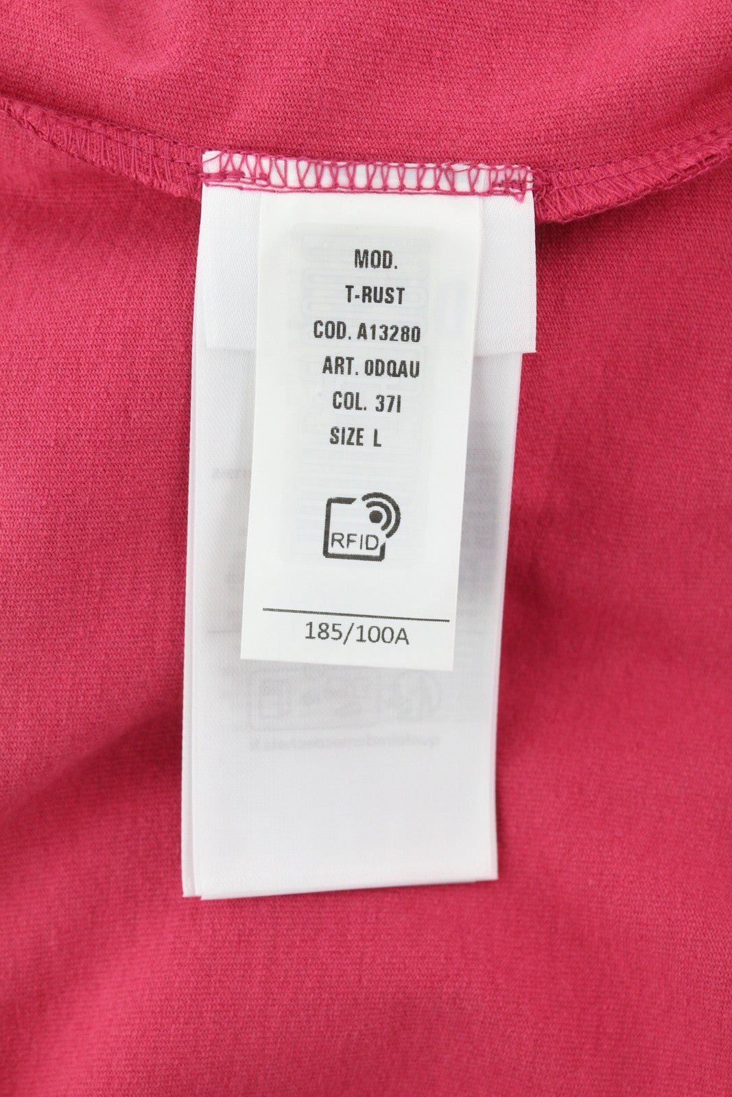 DIESEL T-Rust vyriški marškinėliai su trumpomis rankovėmis, L dydžio, rožiniai, su apvalia apykakle ir logotipu, tamprūs trikotažiniai marškinėliai.