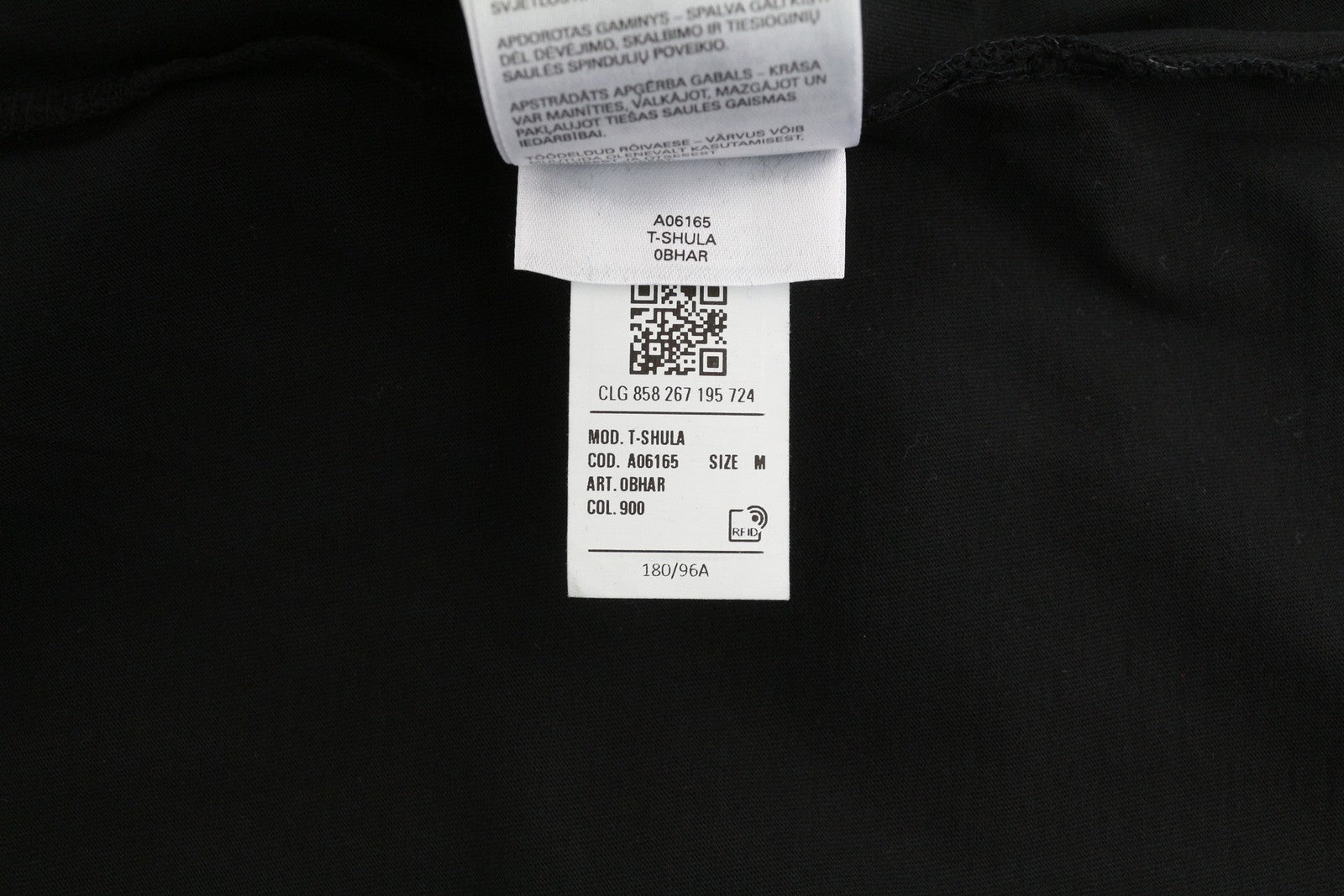 DIESEL T-Shula vyriški marškinėliai M, juodi ilgomis rankovėmis, apvalios iškirptės logotipu, tamprūs trikotažiniai marškinėliai 