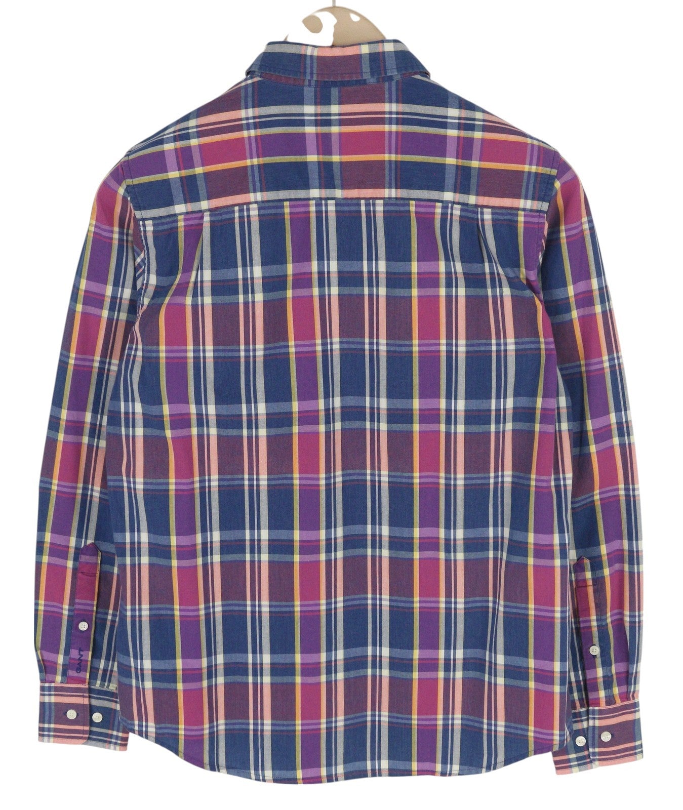 GANT TP Indigo languoti plačiaauliai moteriški marškinėliai EU34 laisvalaikio spalvingi sagomis 