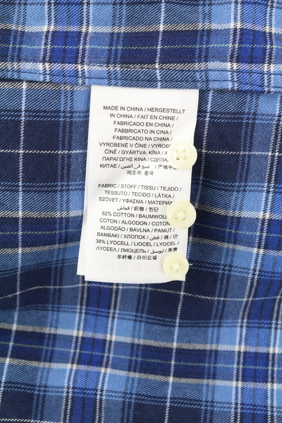 GANT flaneliniai languoti laisvalaikio stiliaus marškinėliai, 36 dydžio, mėlyni, su sagomis žemyn atlenkiama apykakle, laisvalaikio stiliaus 