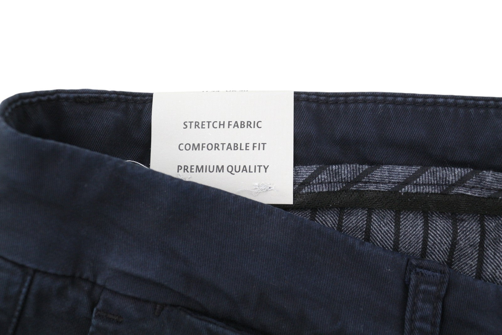 ANTONY MORATO Bryan vyriškos kelnės W40 tamsiai mėlynos, aptemptos, tamprios, chino spalvos su užtrauktuku.