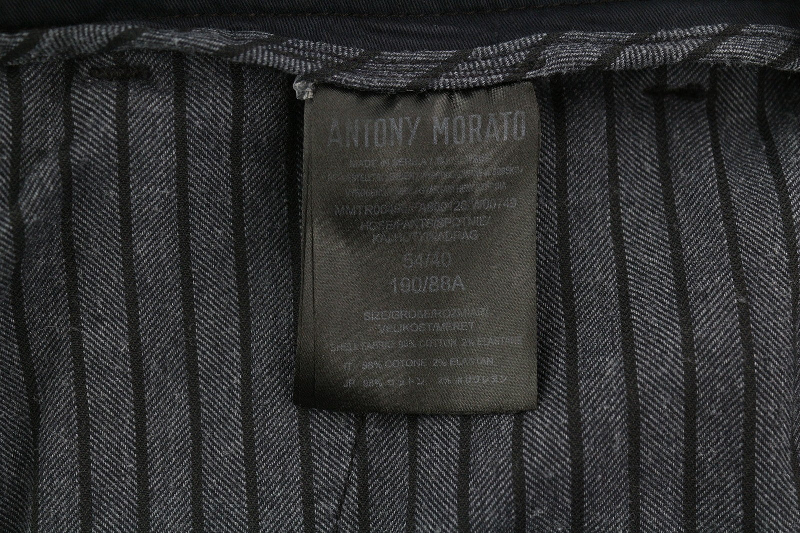 ANTONY MORATO Bryan vyriškos kelnės W40 tamsiai mėlynos, aptemptos, tamprios, chino spalvos su užtrauktuku.