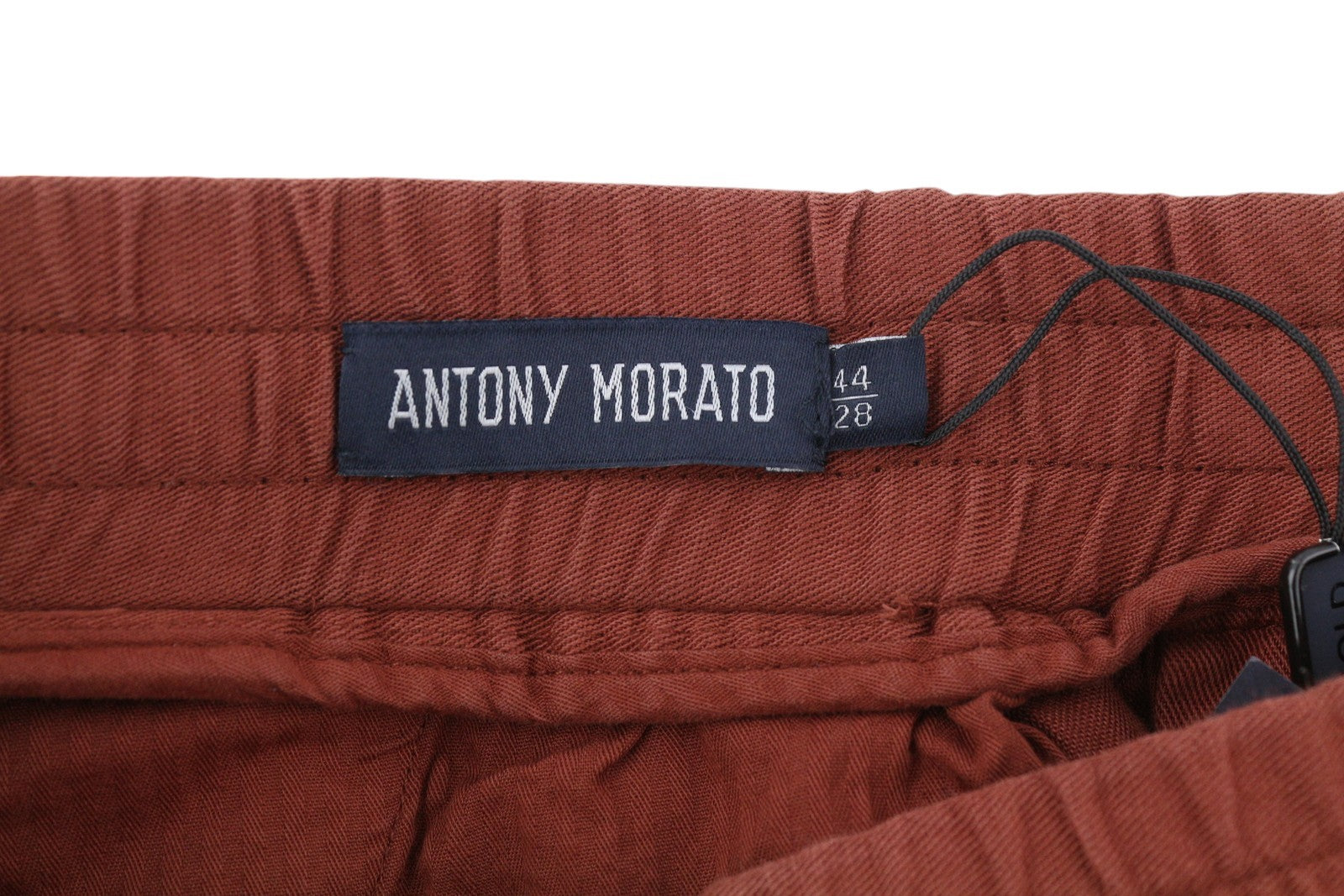 ANTONY MORATO vyriškos kelnės W28 rudos lino mišinio elastingas juosmuo iki kulkšnių 