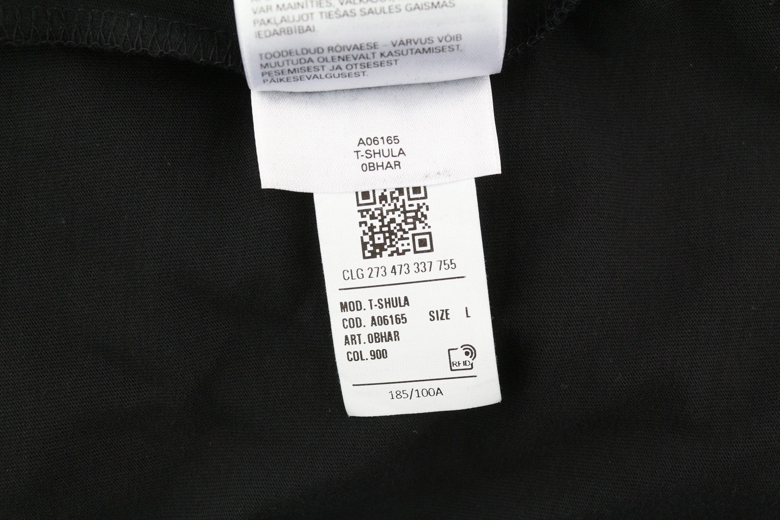 DIESEL T-Shula vyriški marškinėliai L dydžio, juodi, ilgomis rankovėmis, apvalios iškirptės logotipu, tamprūs trikotažiniai marškinėliai 