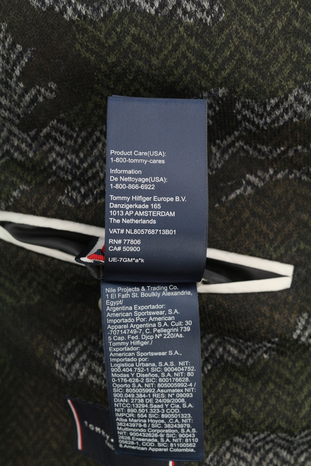 TOMMY HILFIGER Džersio Raw Cut Slim vyriškas švarkas XS kamufliažinis THFlex vilnos mišinys 