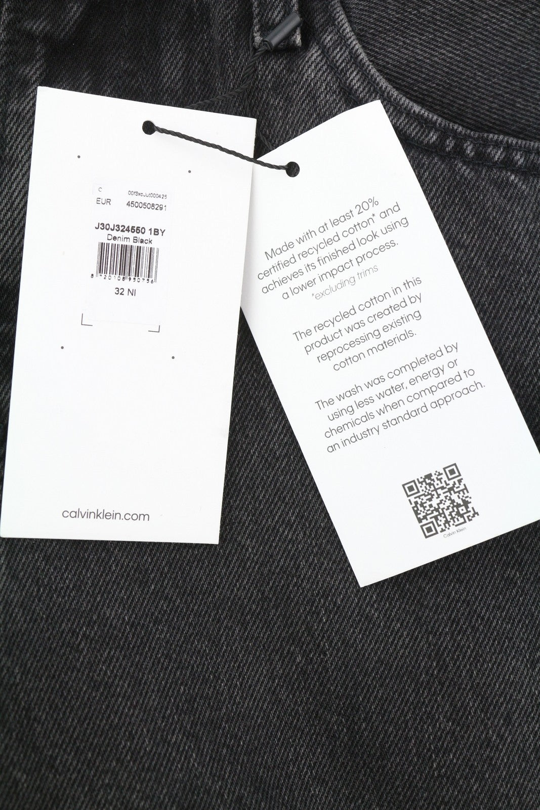 CALVIN KLEIN 90-ųjų tiesūs vyriški džinsai W32 juodi su užtrauktuku ir kišenėmis džinsinio audinio, rekomenduojama kaina – 119 € 