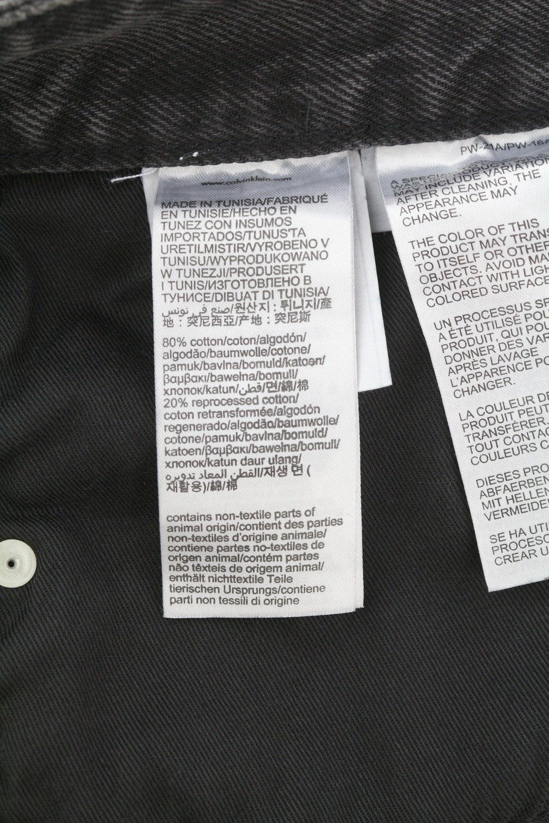 CALVIN KLEIN 90-ųjų tiesūs vyriški džinsai W32 juodi su užtrauktuku ir kišenėmis džinsinio audinio, rekomenduojama kaina – 119 € 