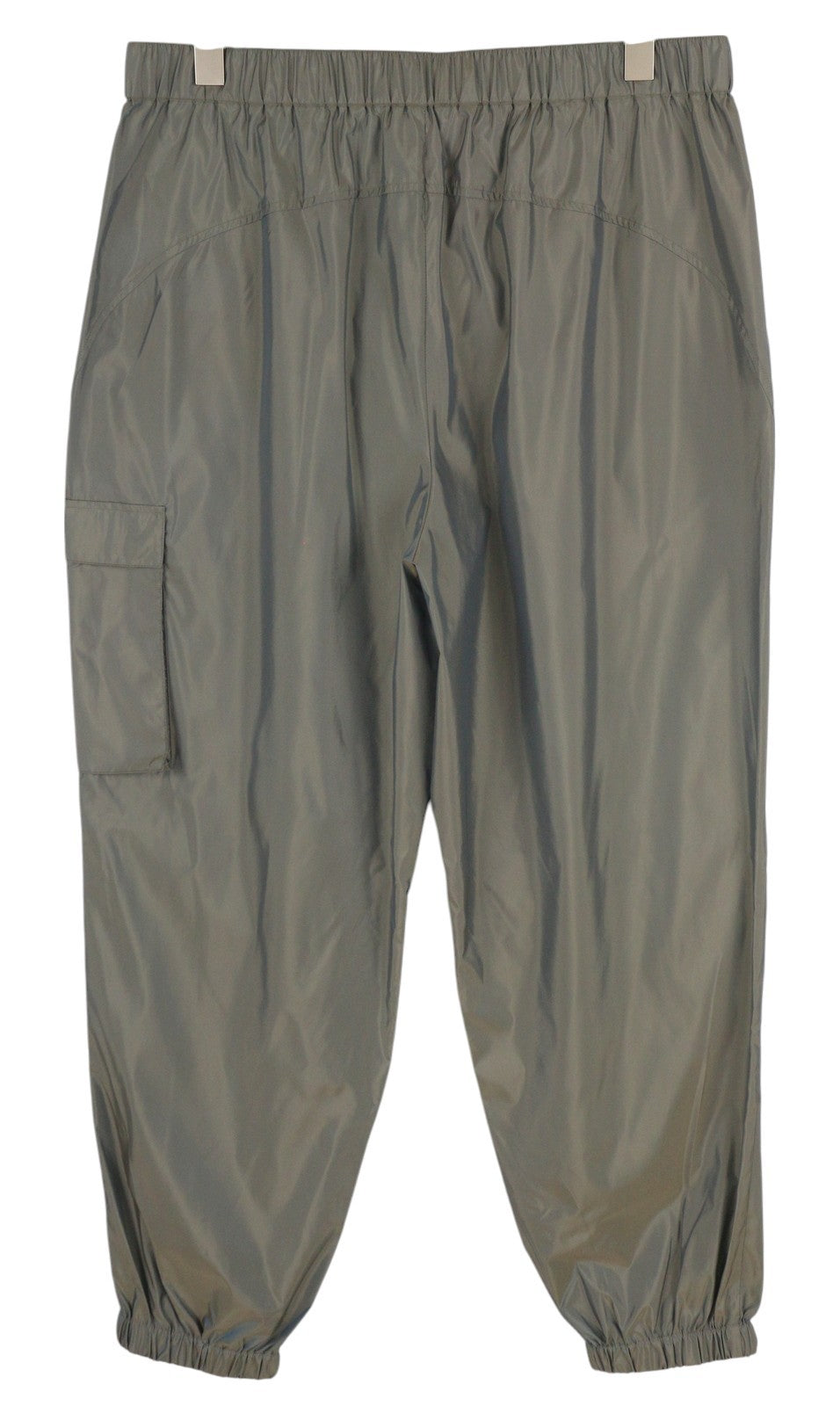 CALVIN KLEIN vyriškos kelnės XL dydžio, pilkos, elastingo juosmens, blizgaus stiliaus, plonos, su užtrauktuku, krovininės. 