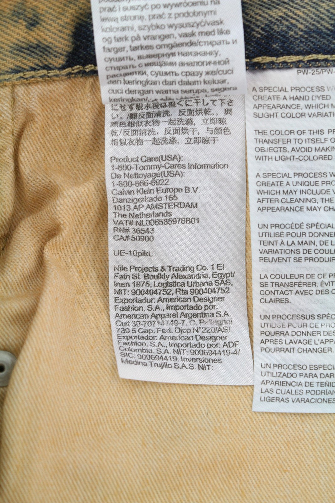 CALVIN KLEIN 90-ųjų tiesūs vyriški džinsai W32 išblukintos rudos spalvos su užtrauktuku ir logotipu, rekomenduojama kaina – 119 € 