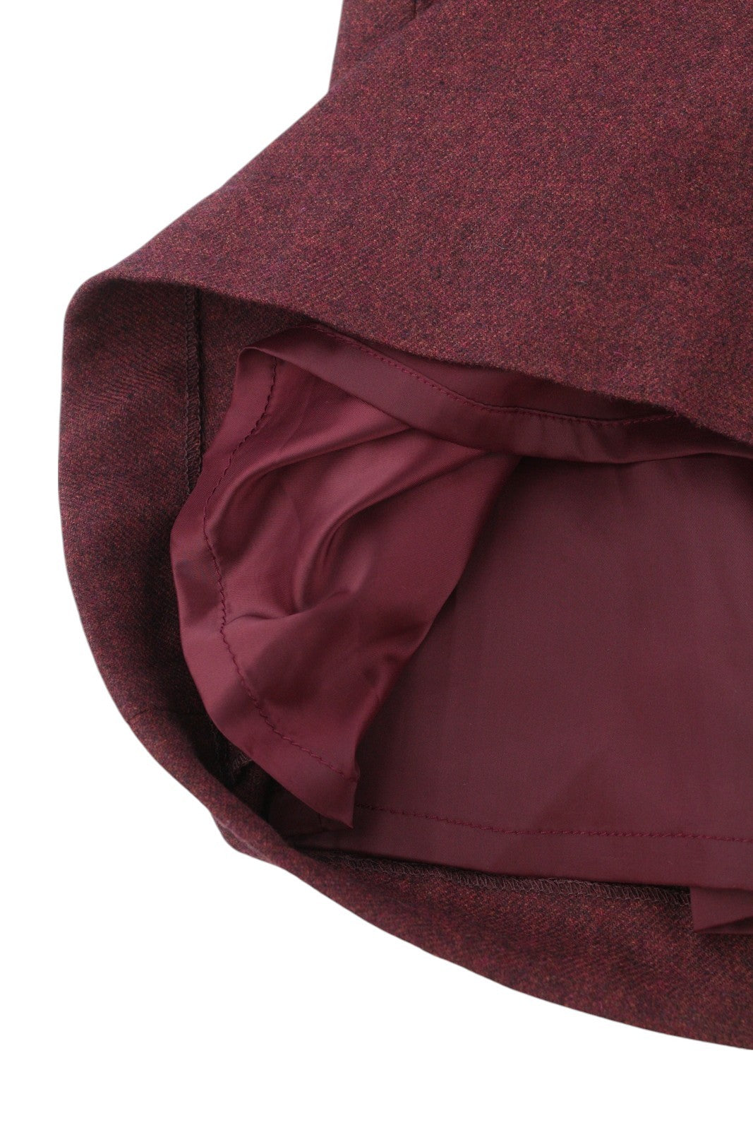 GANT skalbiama vilnonė A formos moteriška suknelė, bordo spalvos, 3/4 rankovės, iki kelių. 