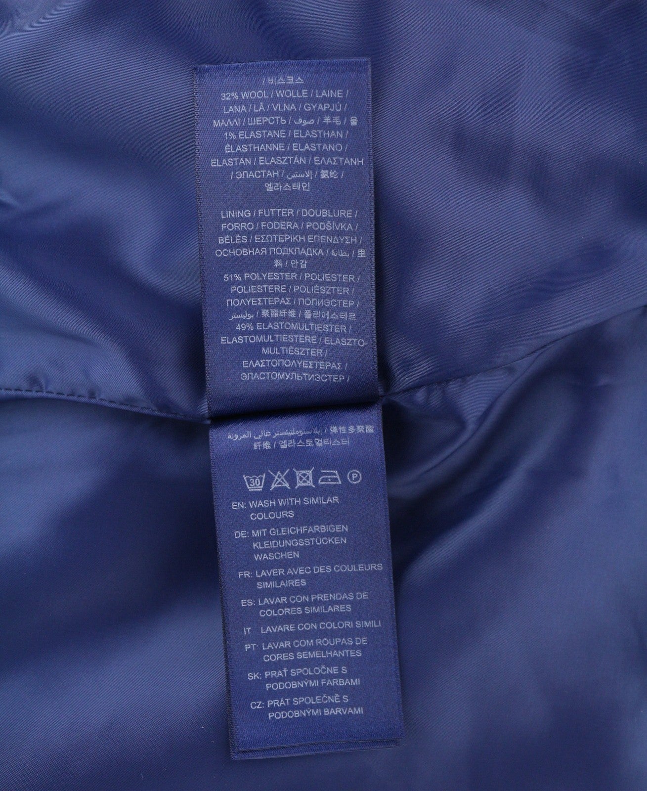 GANT languotas platėjančios formos moteriškas sijonas, mėlynas, su užtrauktuku, vilnos mišinio languotas sijonas, iki kelių, 36 € 