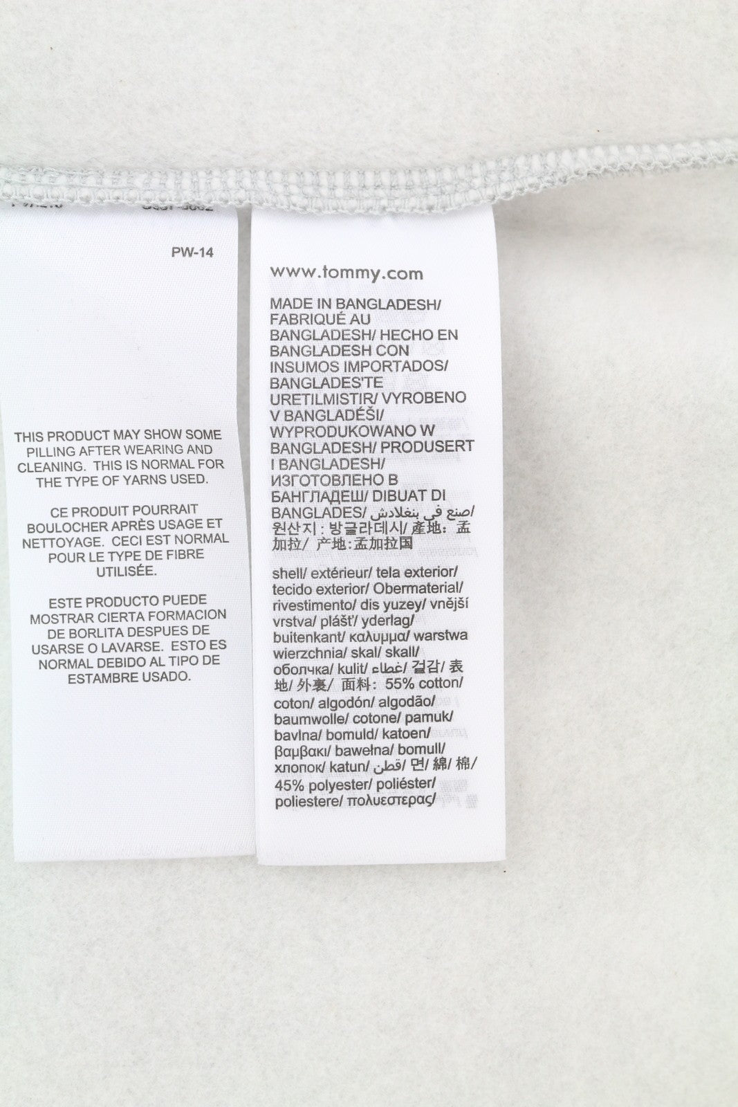 TOMMY HILFIGER Regular Fleece C Neck vyriškas megztinis XL dydžio melanžo pilkas megztinis 