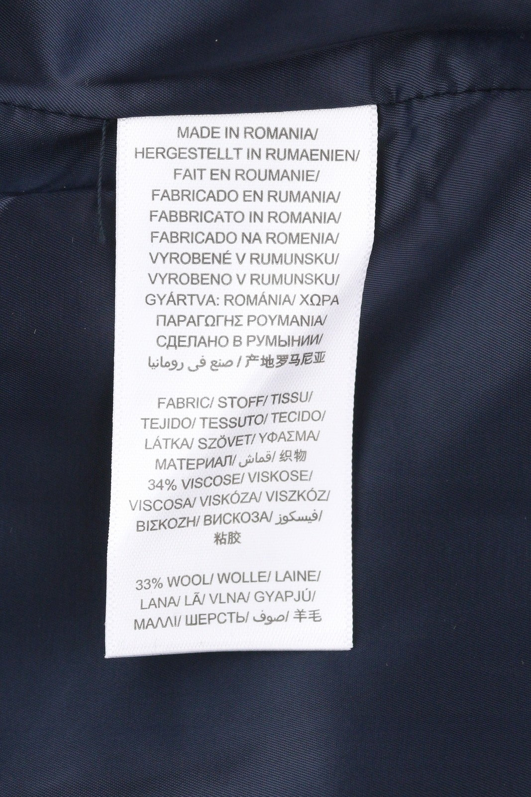 GANT skalbiama vilnonė A formos moteriška suknelė, tamsiai mėlyna, 3/4 rankovėmis, iki kelių. 