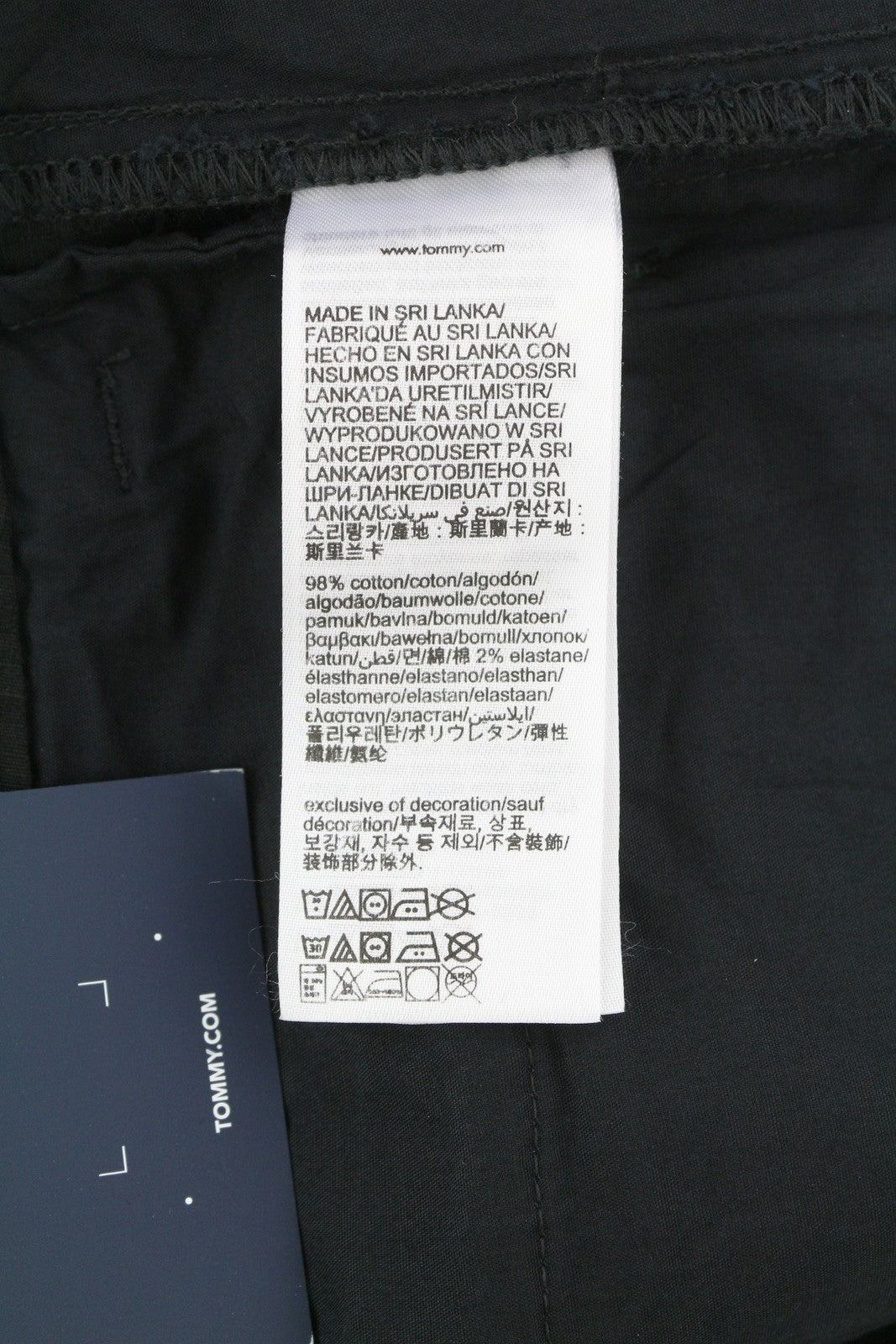 TOMMY HILFIGER Aiden Baggy Cargo vyriškos kelnės W32/L32 juodos tekstūruotos užtrauktuku