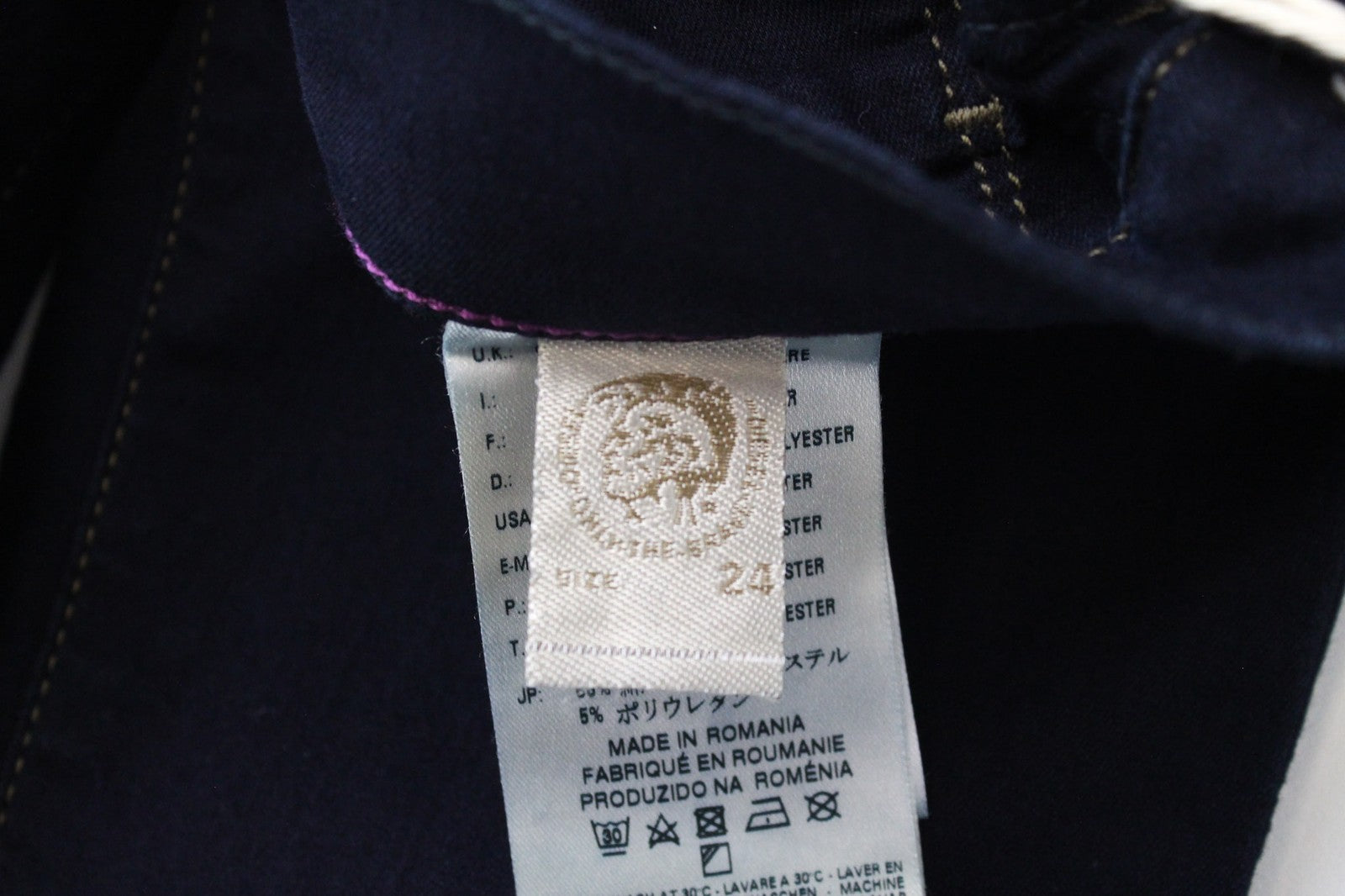 DIESEL Livier 0881B Women's W24 Jegging Stretch Blue Cotton Super Slim Fit