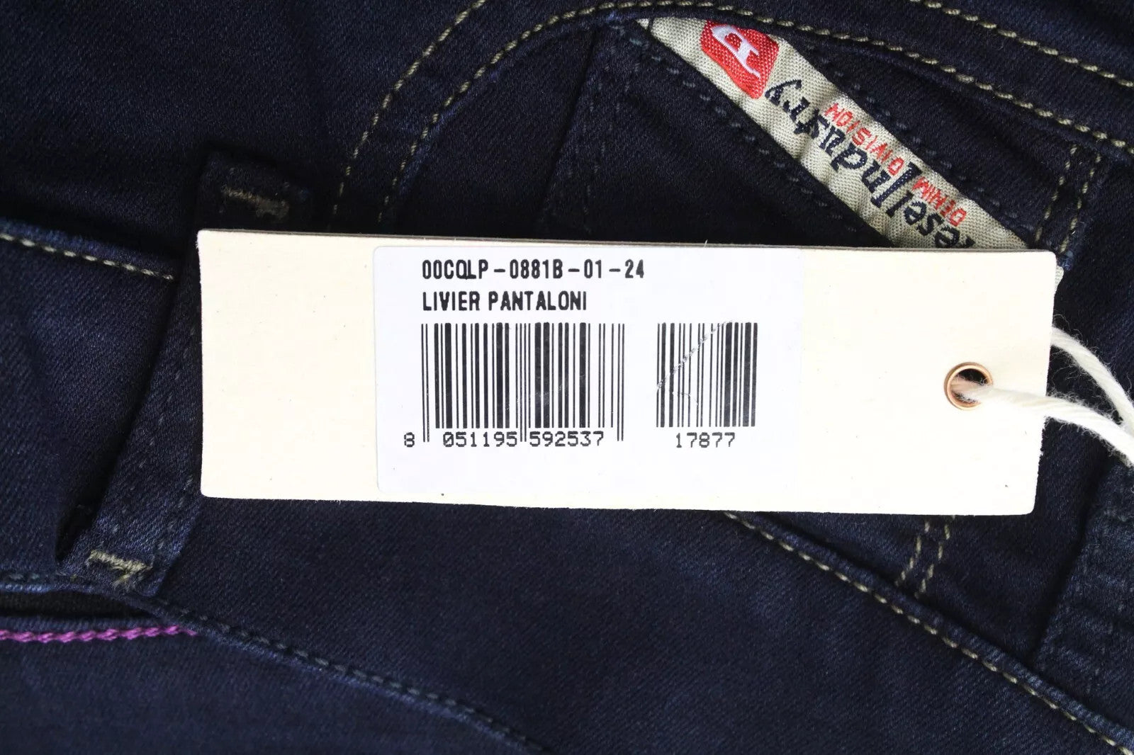 DIESEL Livier 0881B Women's W24 Jegging Stretch Blue Cotton Super Slim Fit