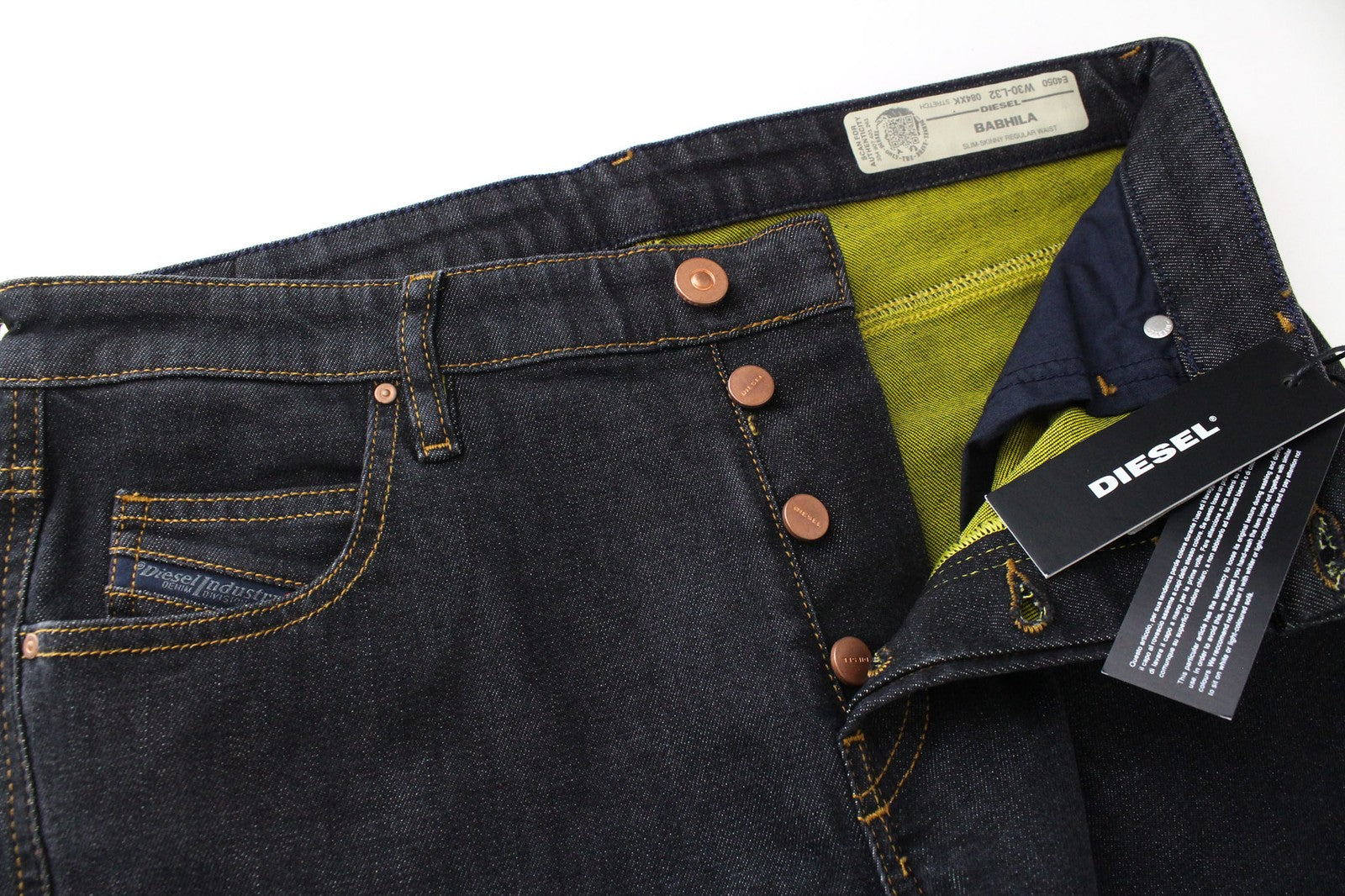 DIESEL Babhila 084XK Women's W30 L32 Dark Blue Slim Fit Cotton Skinny Jeans