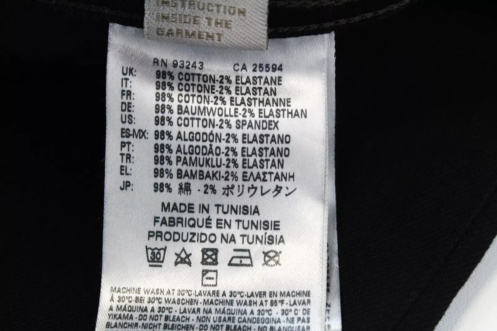 DIESEL Waykee 0886Z vyriški juodi tiesūs medvilniniai tamprūs džinsai W27 L32 berniukams 