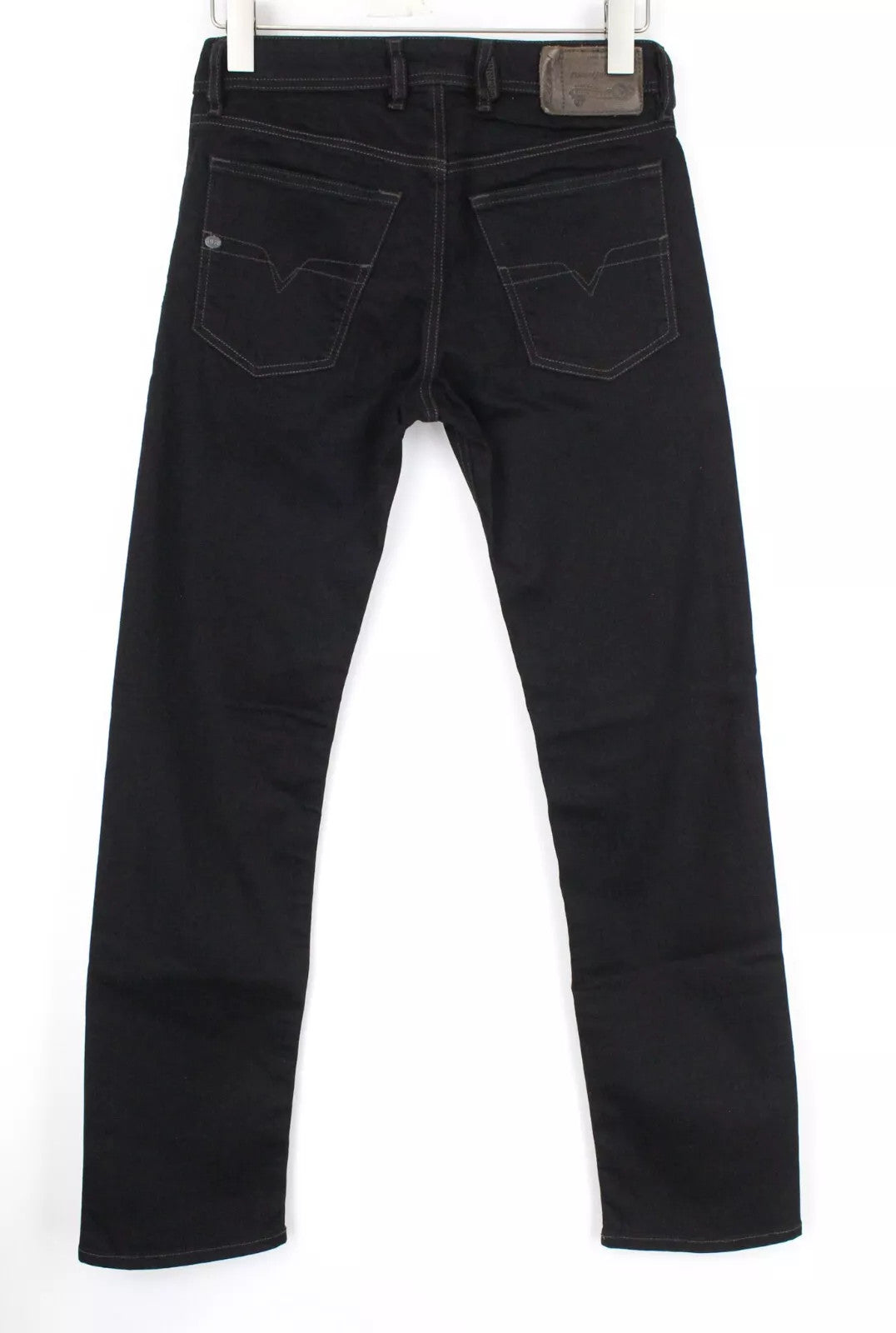 DIESEL Waykee 0886Z vyriški juodi tiesūs medvilniniai tamprūs džinsai W27 L32 berniukams 