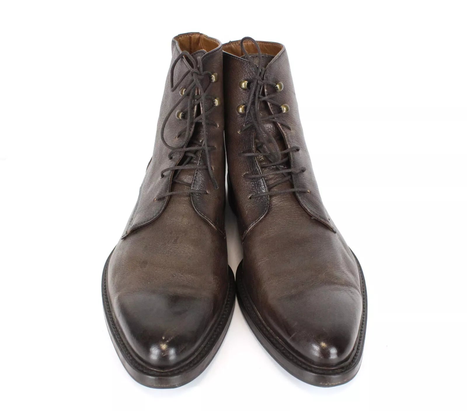 SUITSUPPLY vyriški batai UK8 EU42 rudi aukštakulniai su raišteliais, odiniai, formalūs 