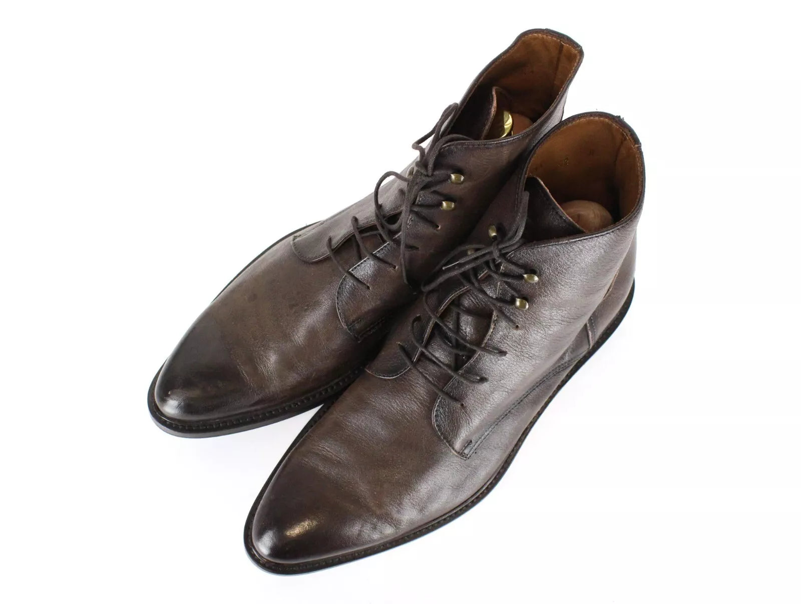 SUITSUPPLY vyriški batai UK8 EU42 rudi aukštakulniai su raišteliais, odiniai, formalūs 