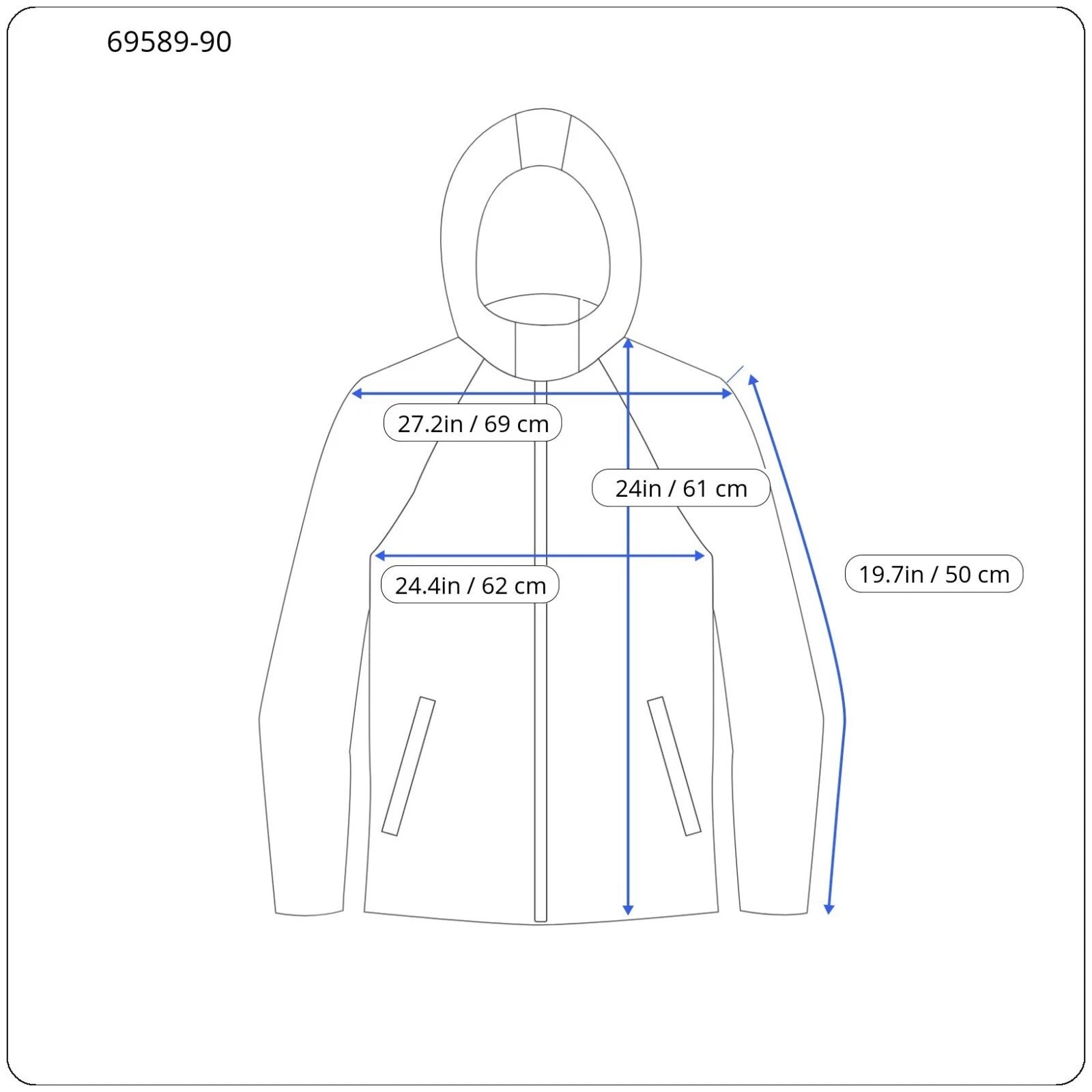 DESIGUAL Lex moteriška UK12 užtrauktuku mėlyna raštuota lengva striukė su gobtuvu 