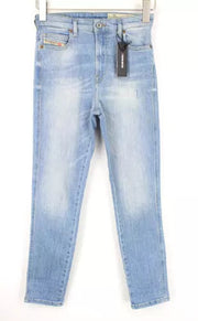 DIESEL Babhila-High 081AF Women's W24 L30 Distressed Skinny Blue Jeans Slim