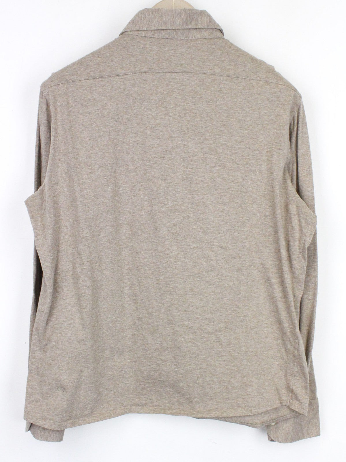 SUITSUPPLY vyriški iškirpti marškinėliai 41/16-42/16.5 ploni rudi laisvalaikio melanžo polo marškinėliai 