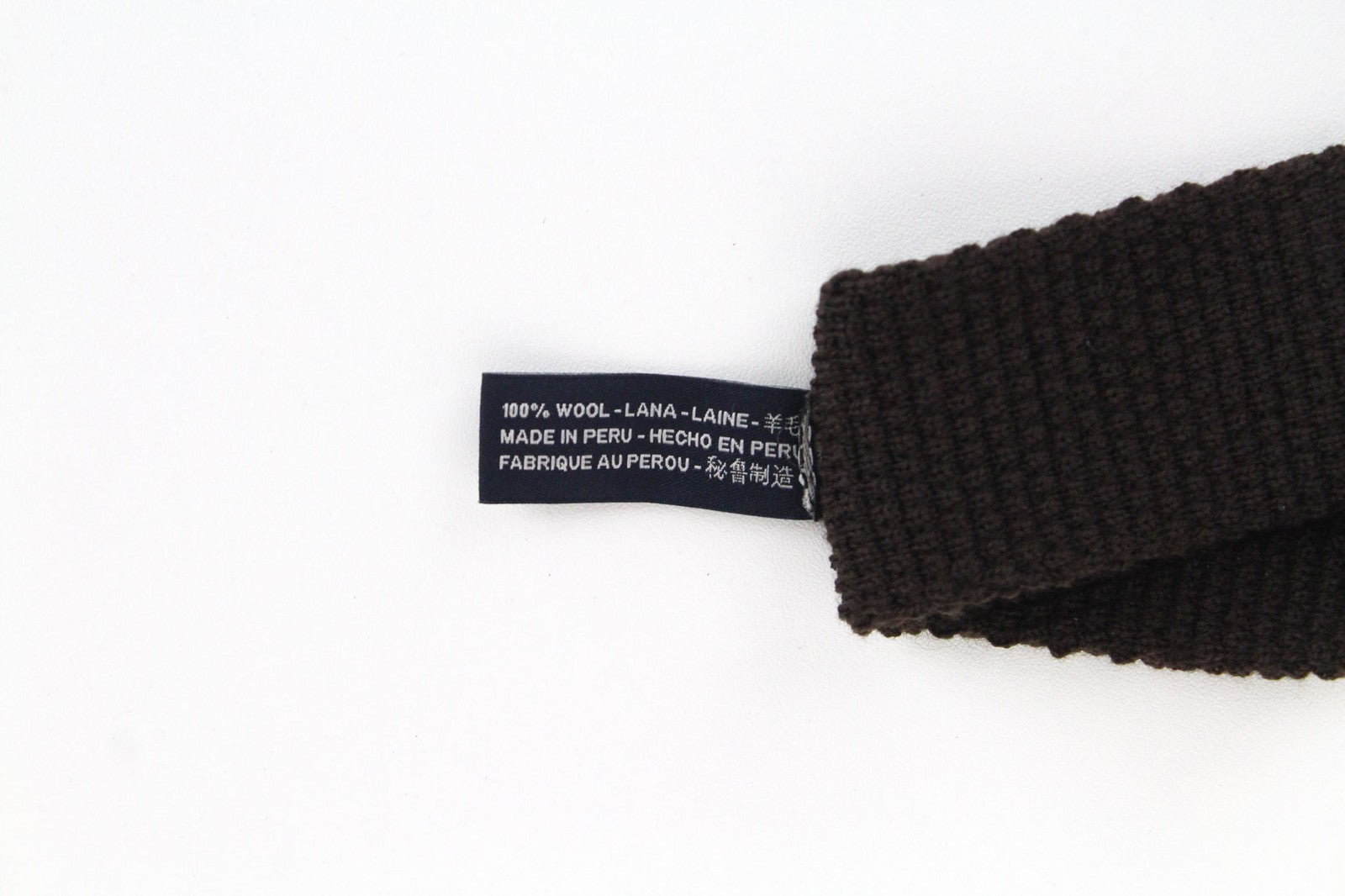 SUITSUPPLY vyriškas kaklaraištis ~150x4,5 cm rudas vilnonis megztinis kvadratiniais galais formalus 