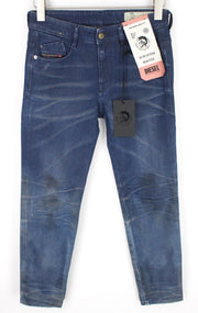 DIESEL D-Rifty 0870I Women's Jeans W26/L32 Blue Zip Fly Low Waist Stretch