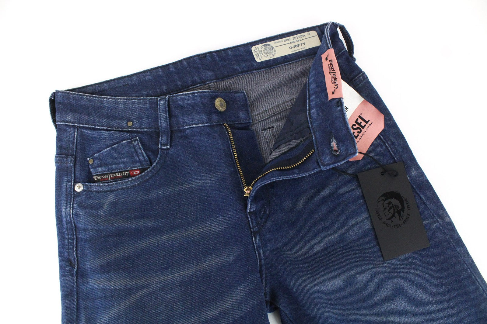 DIESEL D-Rifty 0870I Women's Jeans W26/L32 Blue Zip Fly Low Waist Stretch