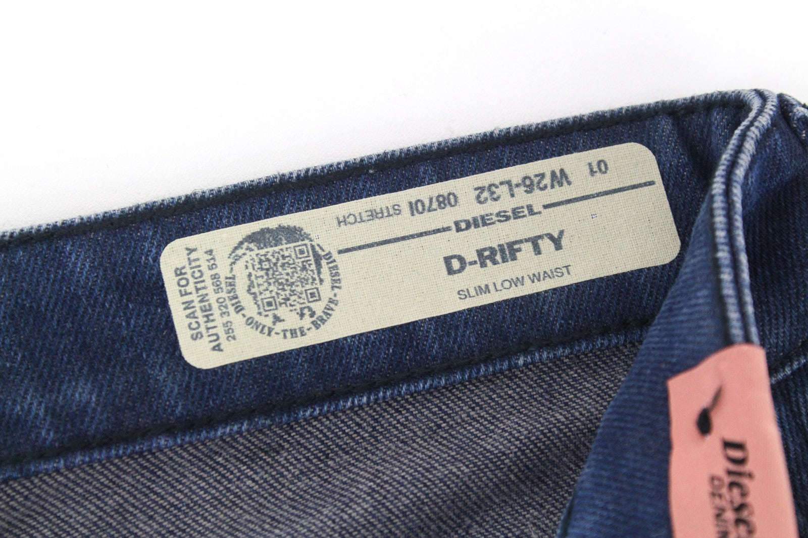 DIESEL D-Rifty 0870I Women's Jeans W26/L32 Blue Zip Fly Low Waist Stretch